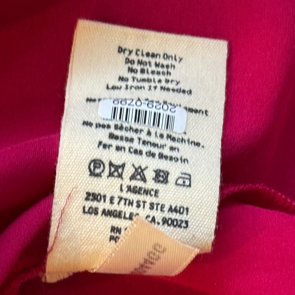 L’Agence sz L 100% silk Women's Sleeveless V-Neck tank Top Pink great condition - Picture 9 of 10